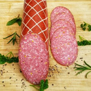 Schön anzuschauen und herrlich im Geschmack, unsere Cervelatwurst für den größeren Hunger mit dem gewissen Etwas.