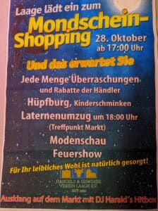 Mondscheinshopping, das letzte große Fest in Laage in diesem Jahr